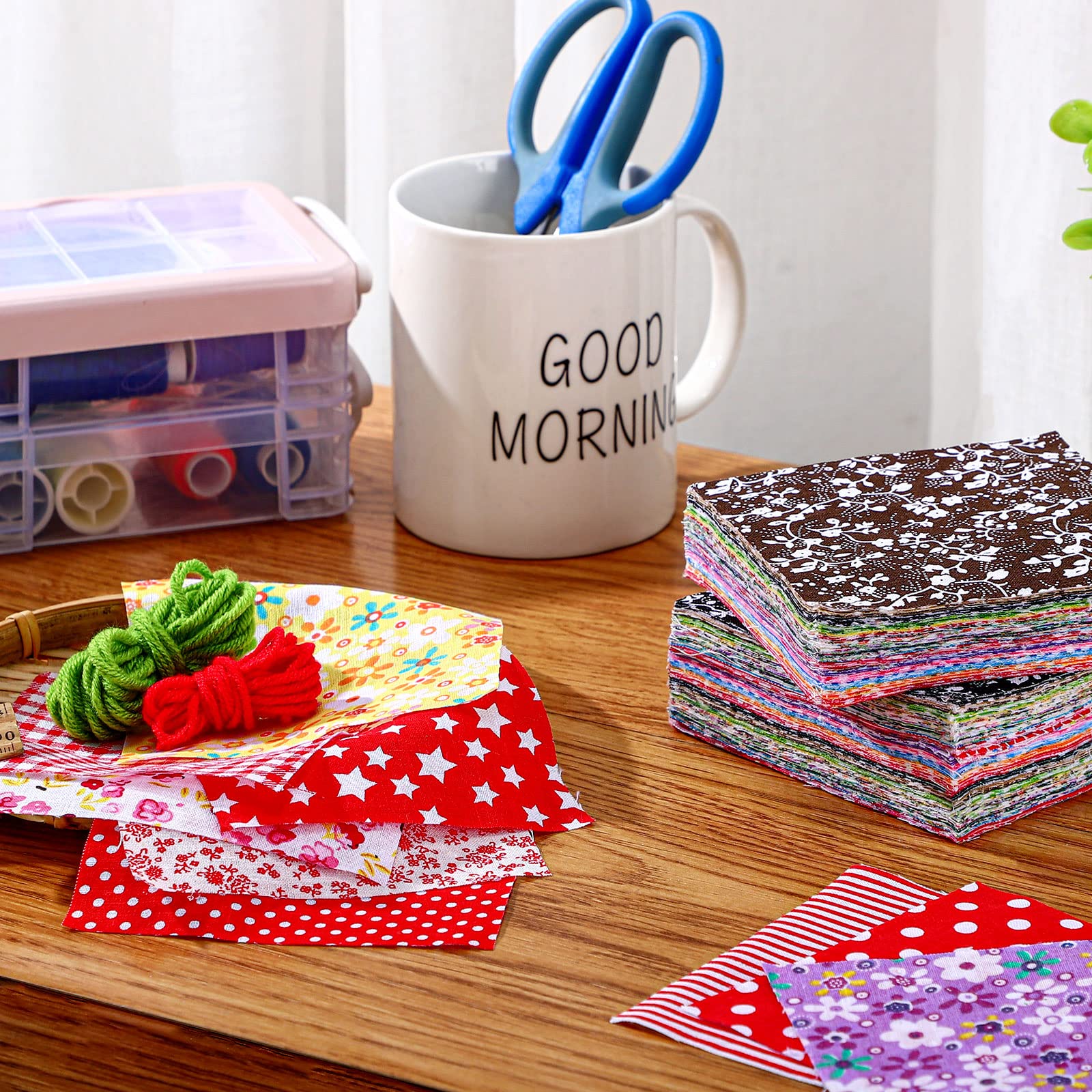 Amazon.com: 100 Pack 8 x 8 Inch Cotton Fabric Squares No Repeat