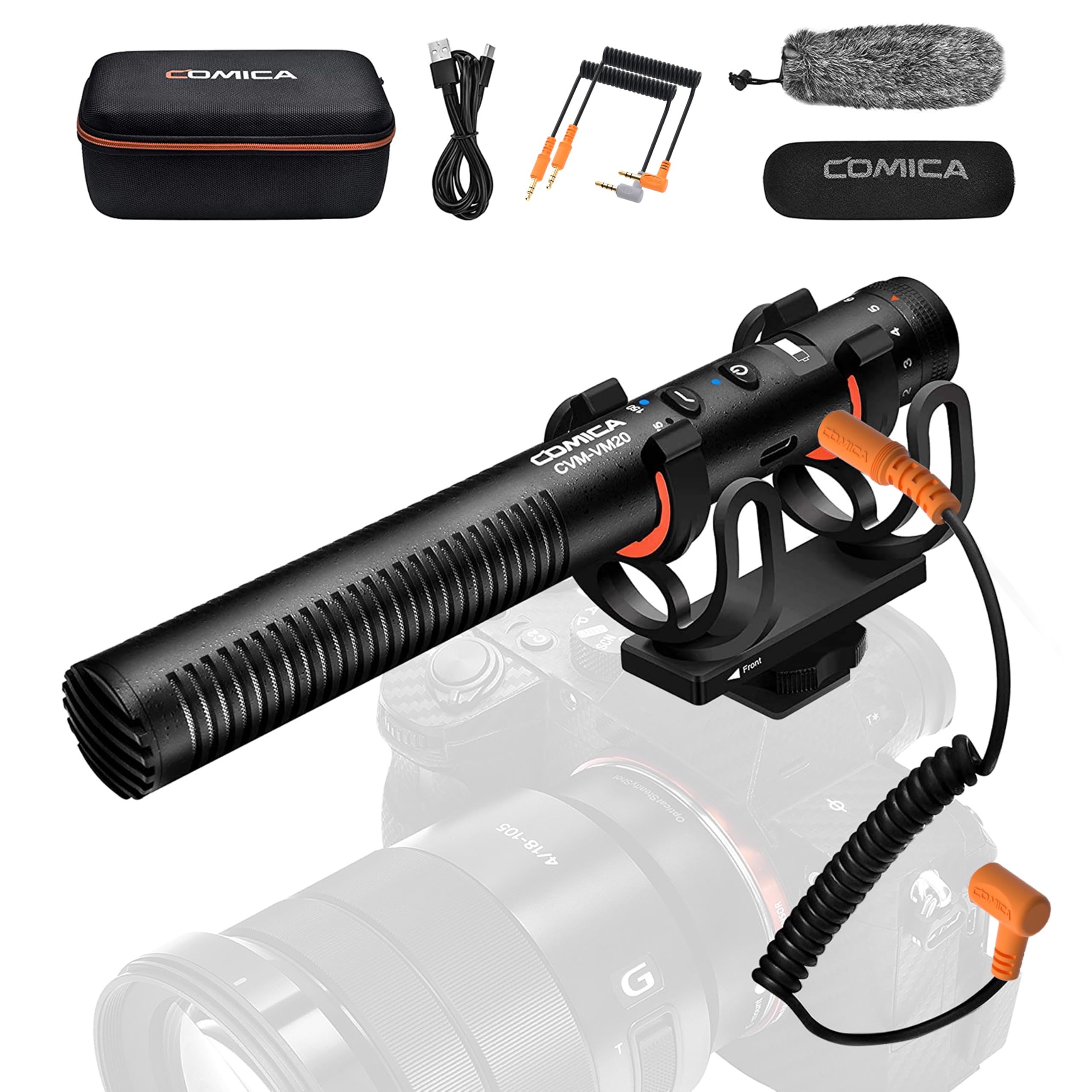 Amazon | COMICA VM20 ショットガンマイク カメラ外付け 2つの