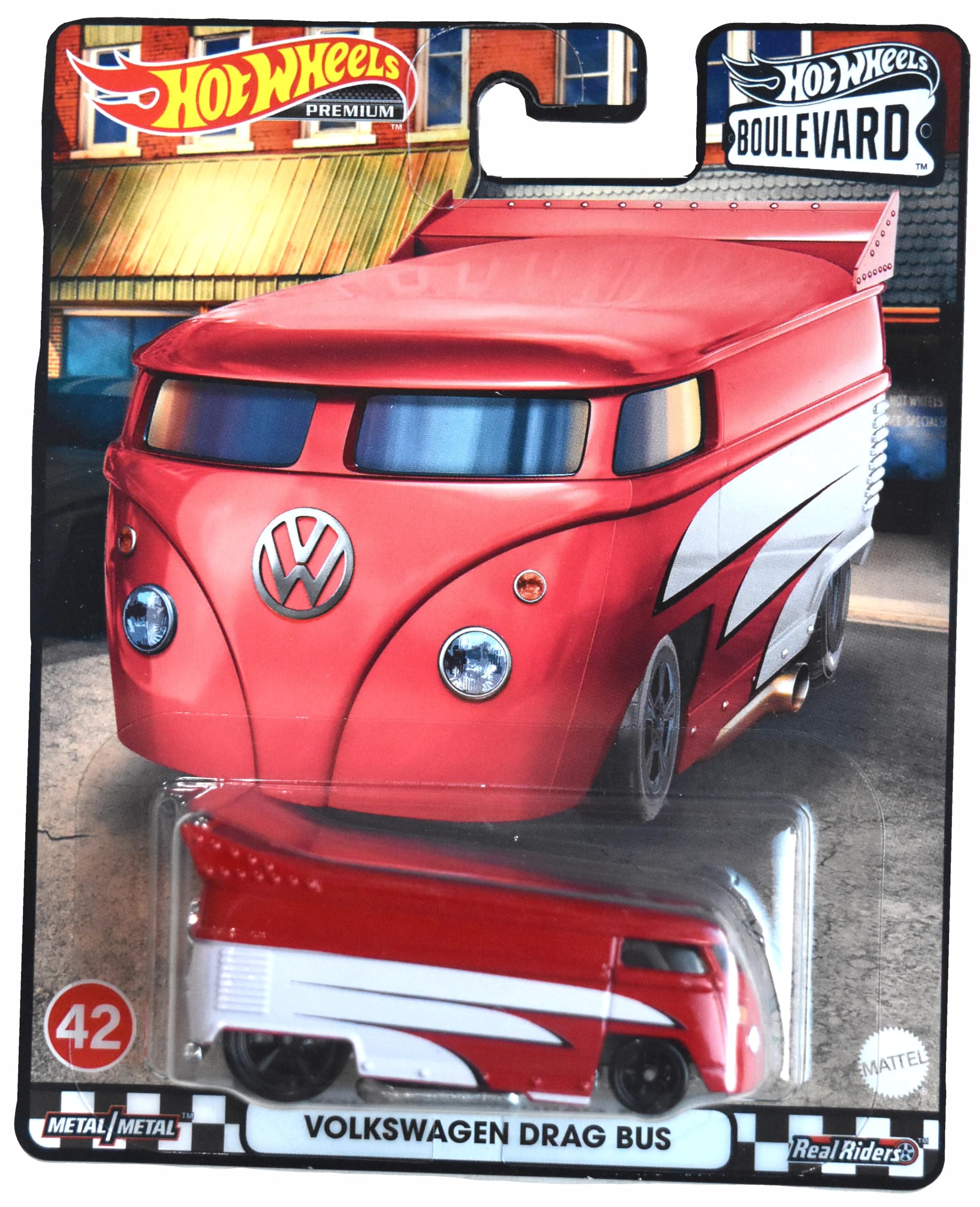 Amazon.com: Hot Wheels Volkswagen Drag Bus, red Boulevard : Toys