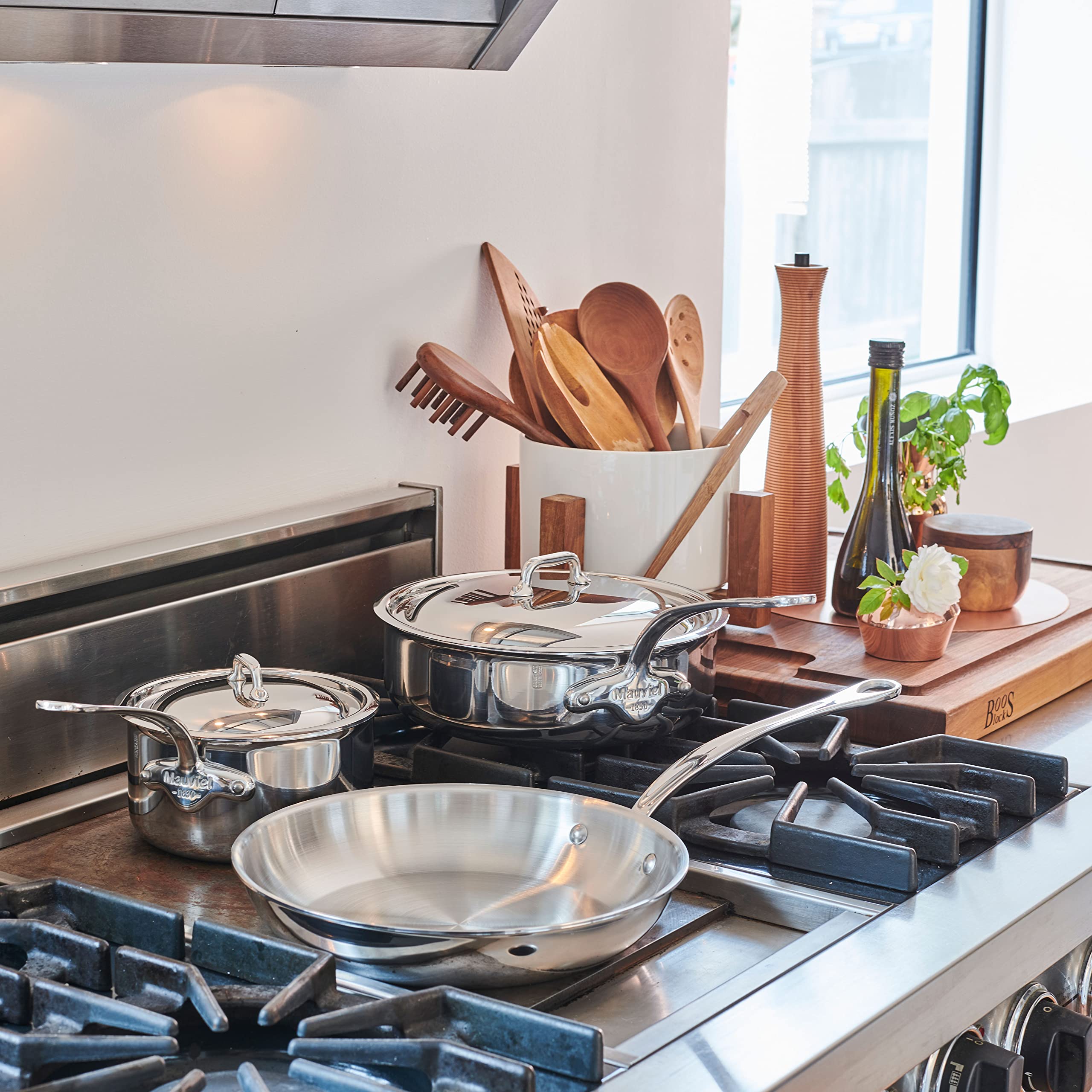 Amazon.com: Mauviel M'Cook 5-Ply Polished Stainless Steel 5-Piece