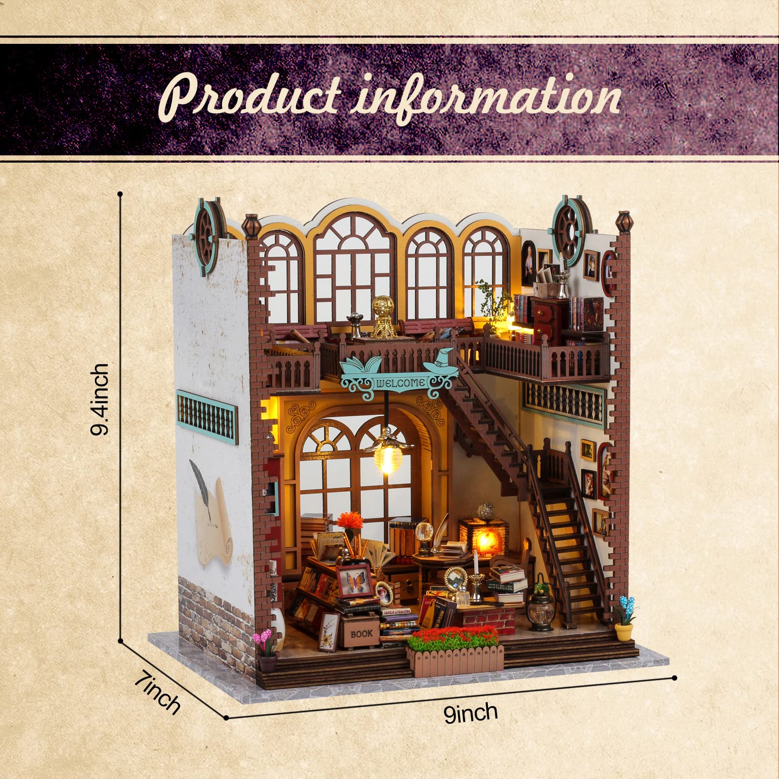 Amazon | INSGEN DIY ミニチュア ドールハウス 温室ビルディングルーム