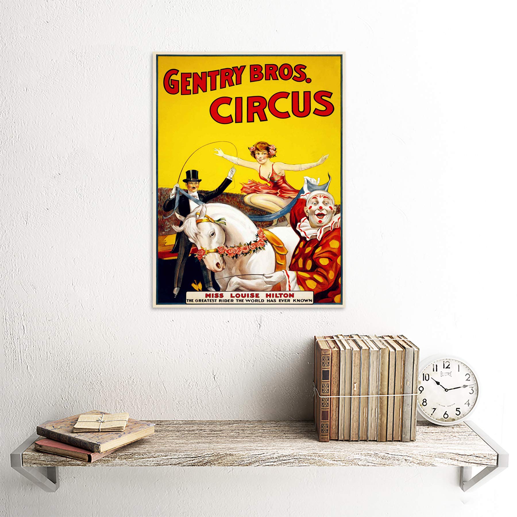 Amazon.co.jp: VINTAGE ADVERT CIRCUS GENTRY BROS MISS HILTON POSTER