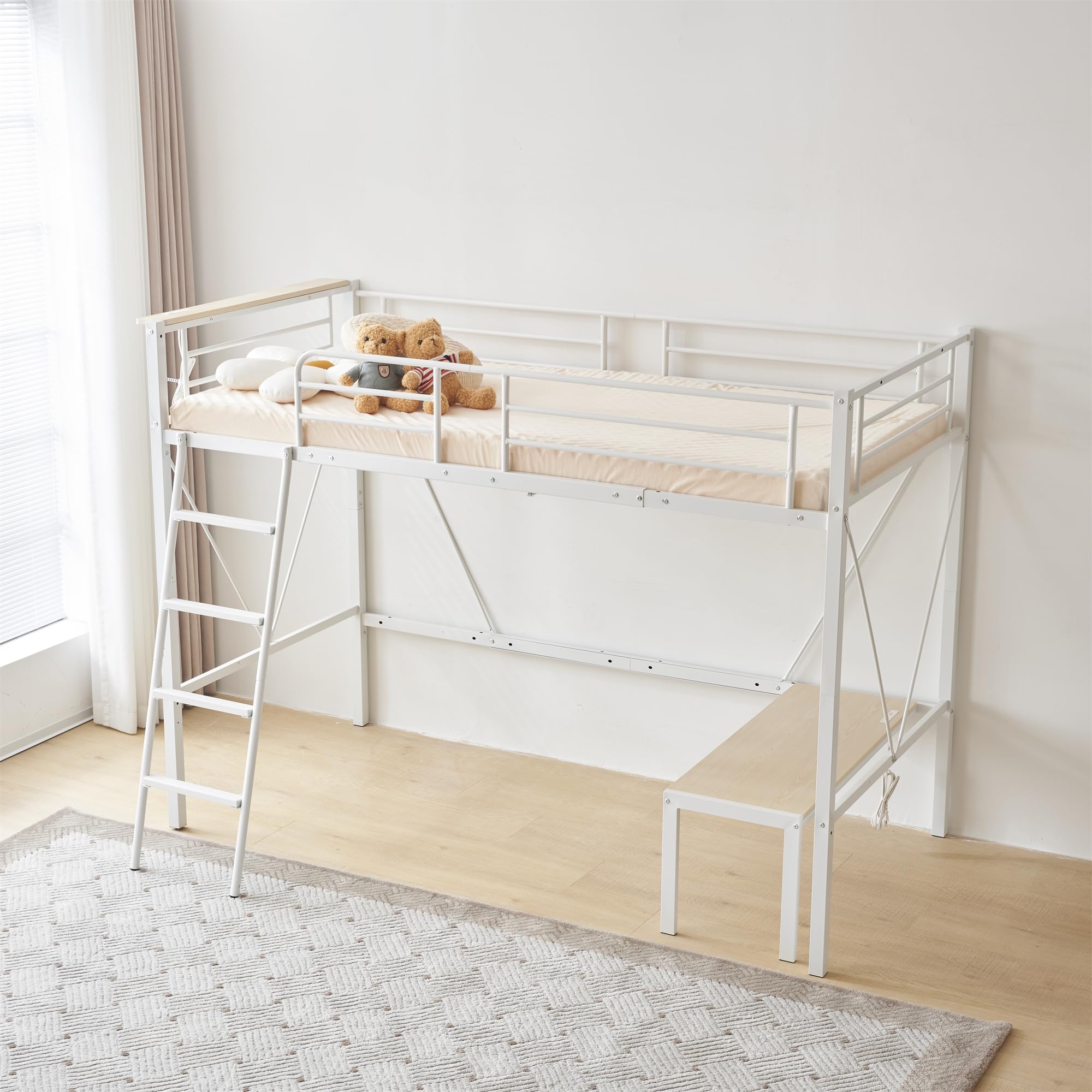 Amazon｜Chic ZONE ロフトベッド ミドルタイプ 高さ150cm シングル