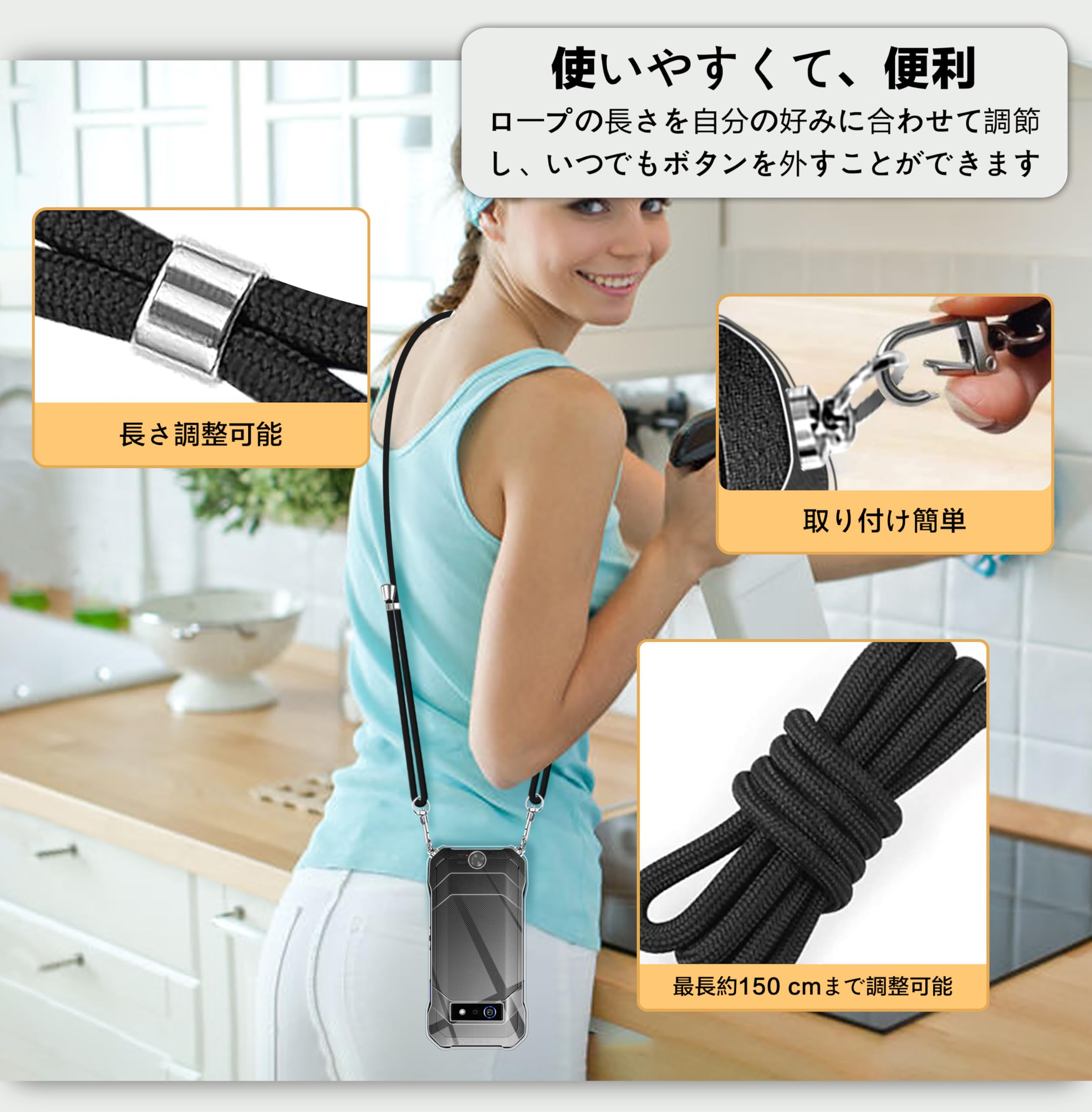 Amazon.co.jp: 京セラ kyocera DuraForce EX ケース クリア ショルダー