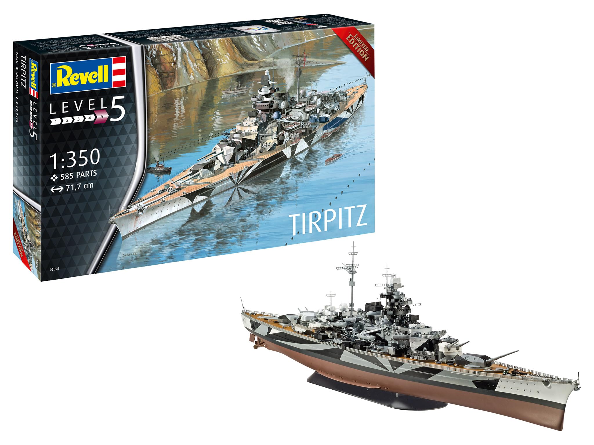 Amazon | ドイツレベル 1/350 ドイツ戦艦 テルピッツ プラモデル