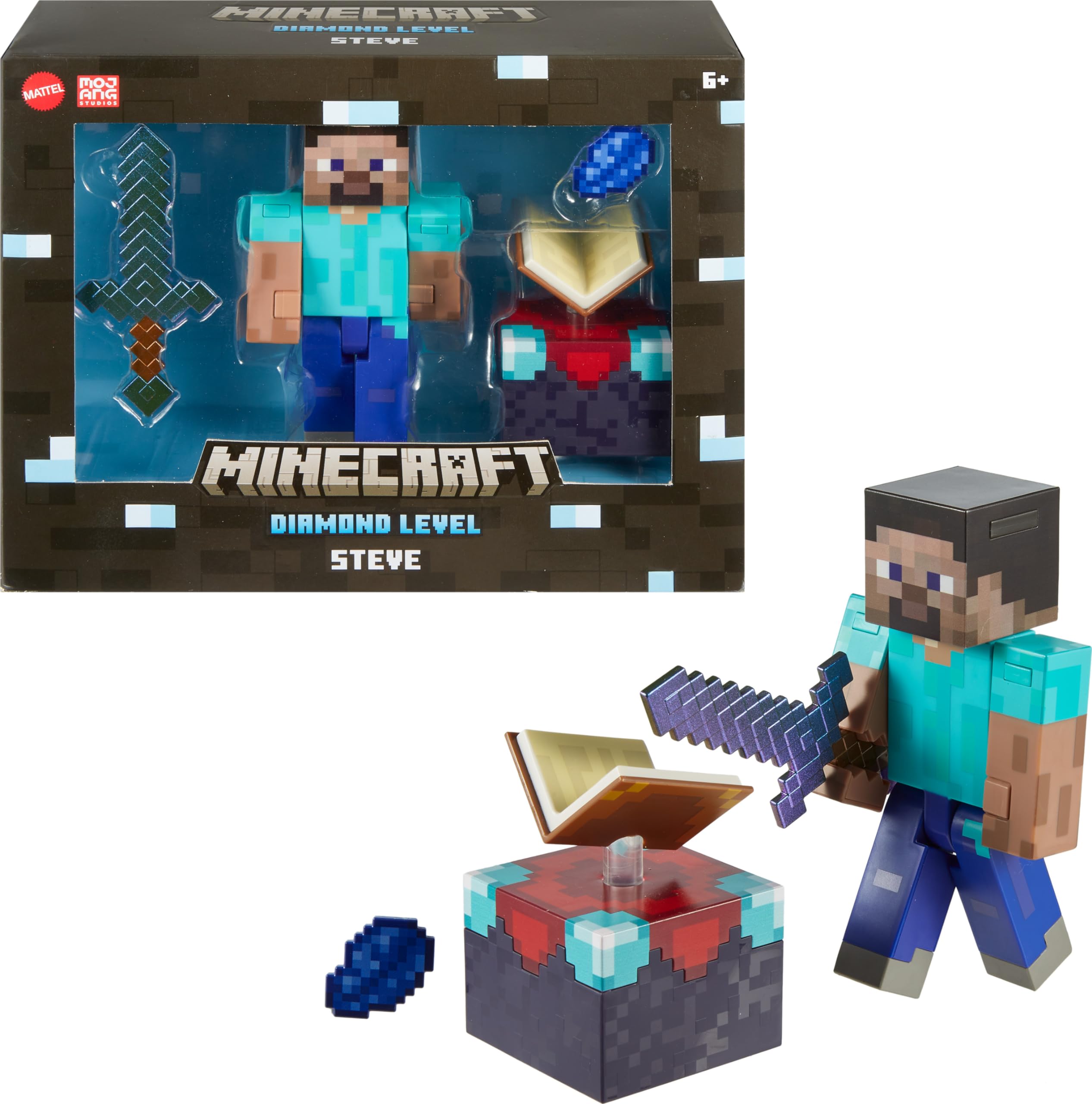 Amazon.co.jp: Mattel Minecraft ダイヤモンドレベル スティーブ