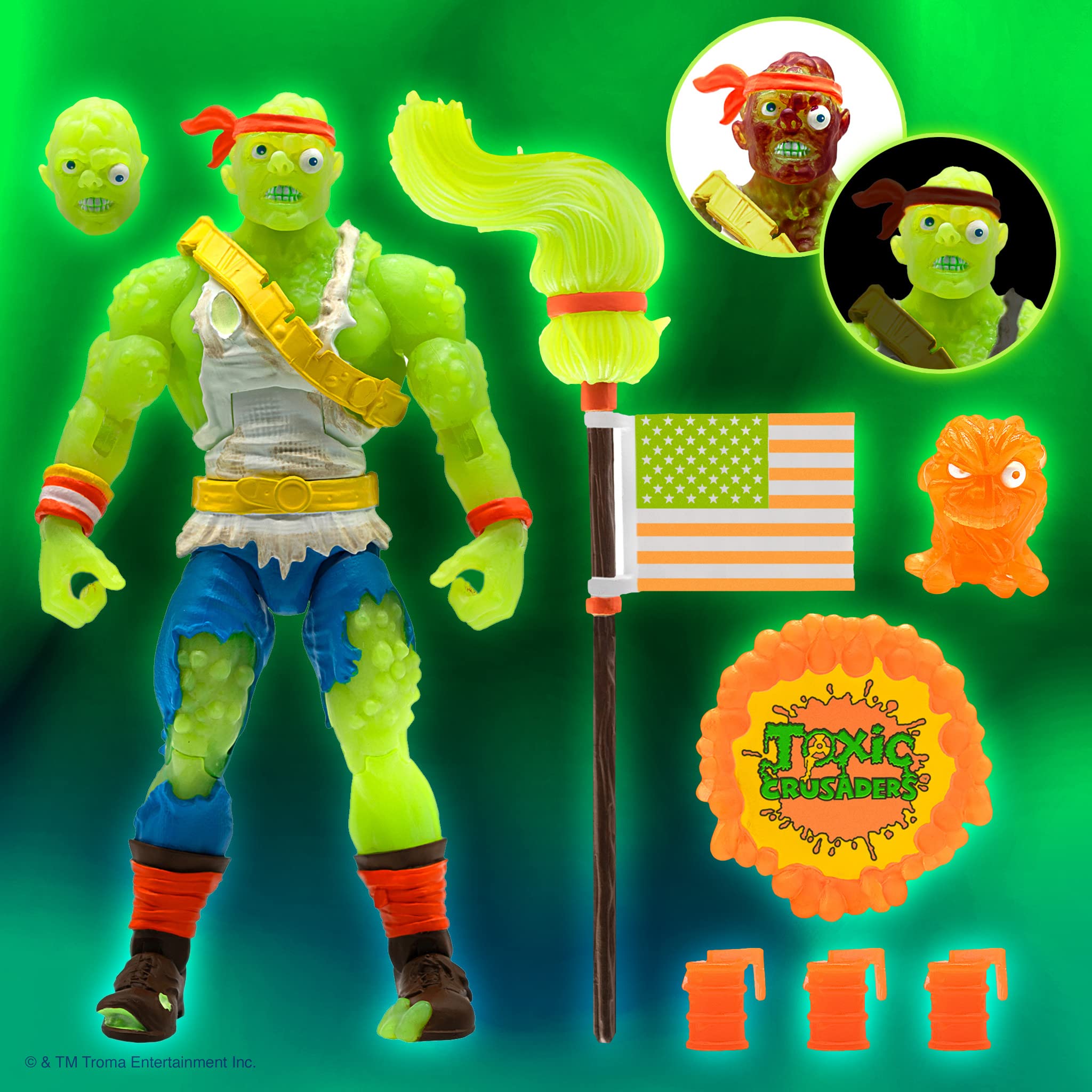 Amazon.com: Super7 Toxic Crusader Ultimates: Radioactive Red Rage