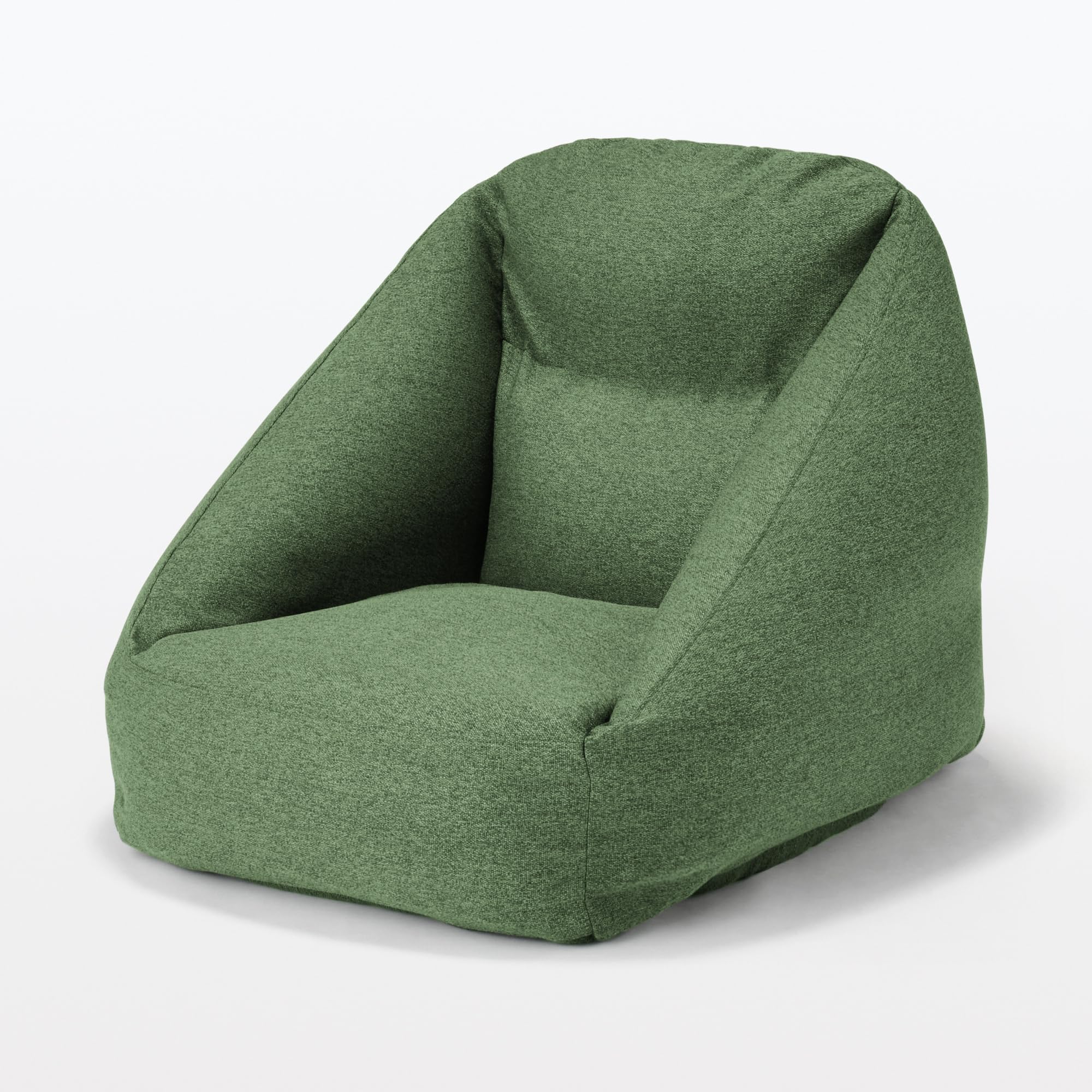 Amazon｜無印良品 空気でできたソファ グリーン 幅95×奥行95×高さ72.5