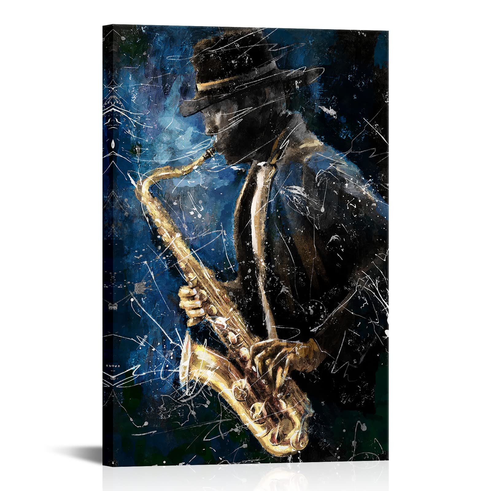 Amazon｜Saypeacher 抽象ジャズミュージシャン フレーム入りキャンバス