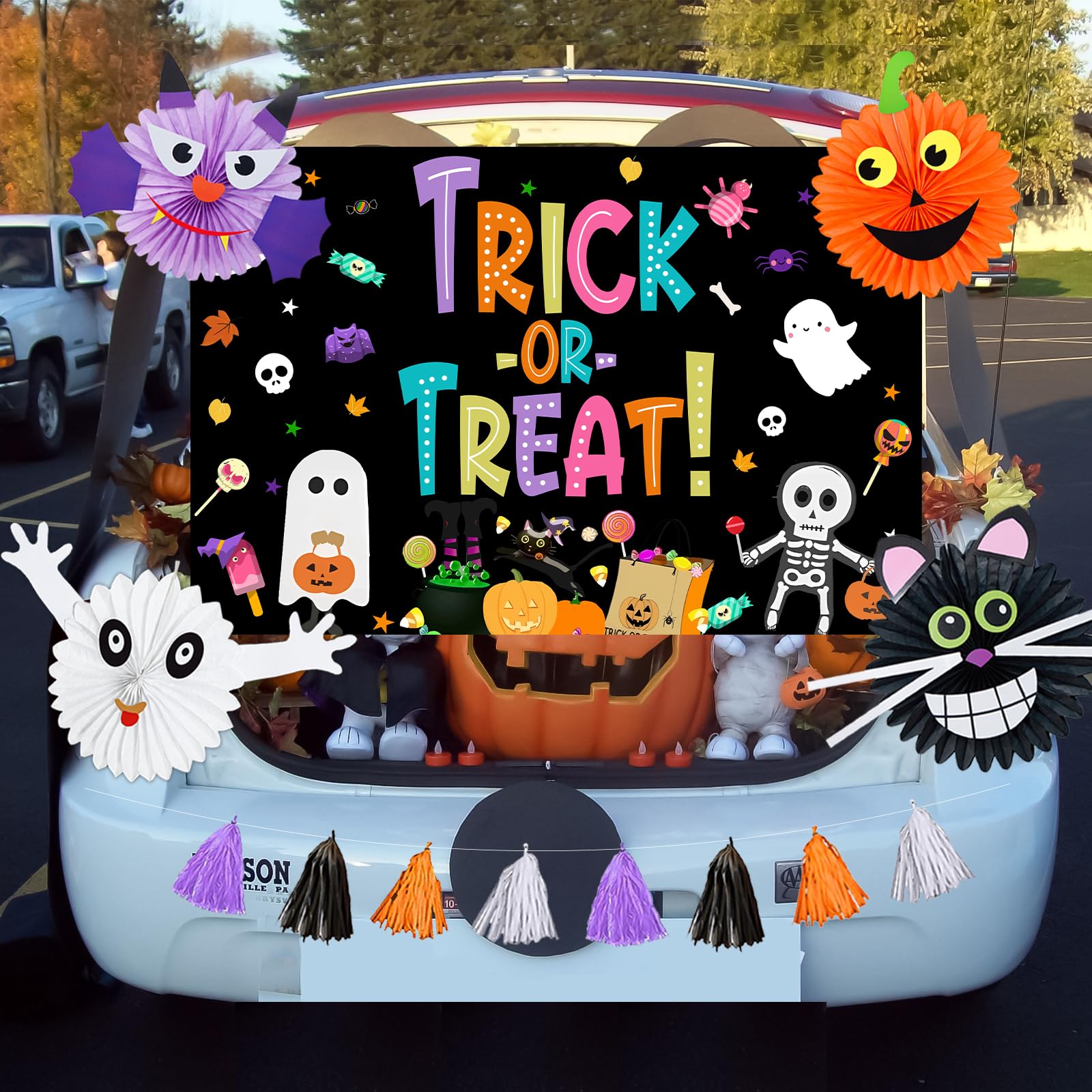 Amazon.co.jp: ハロウィン トランク オア トリート 車の装飾 トリック