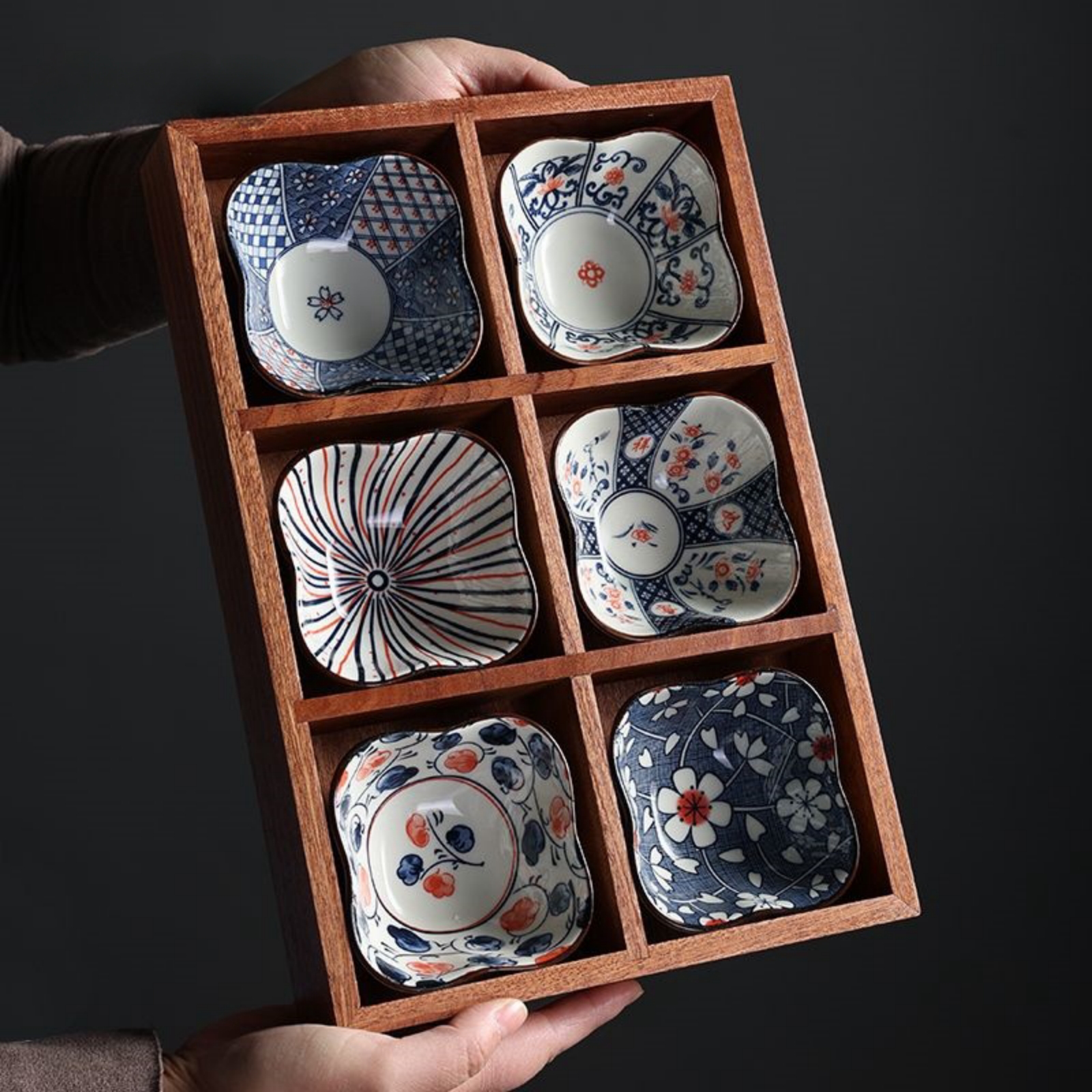 Amazon | FLYILIA 豆皿 小皿 セット 仕切りトレー 木製 トレイ トレー