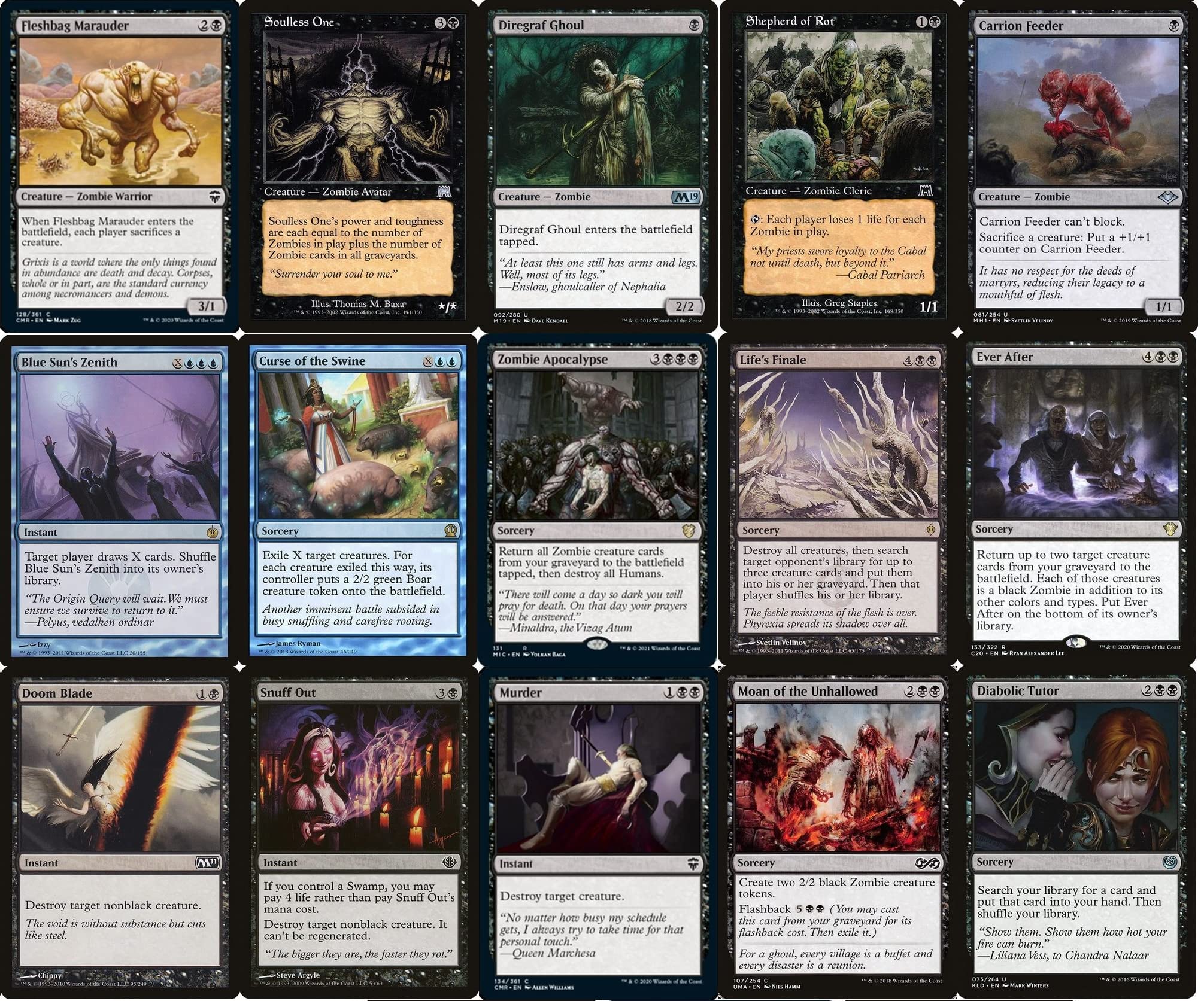 Amazon.co.jp: ブルー/ブラック ゾンビ EDH デッキ - カスタムビルド
