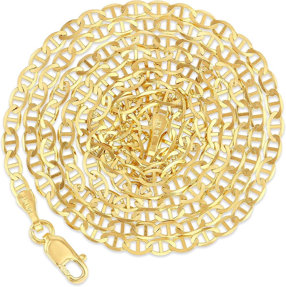 Amazon.co.jp: Ioka Jewelry - 14k Yellow Solid Gold 2.7mm Flat