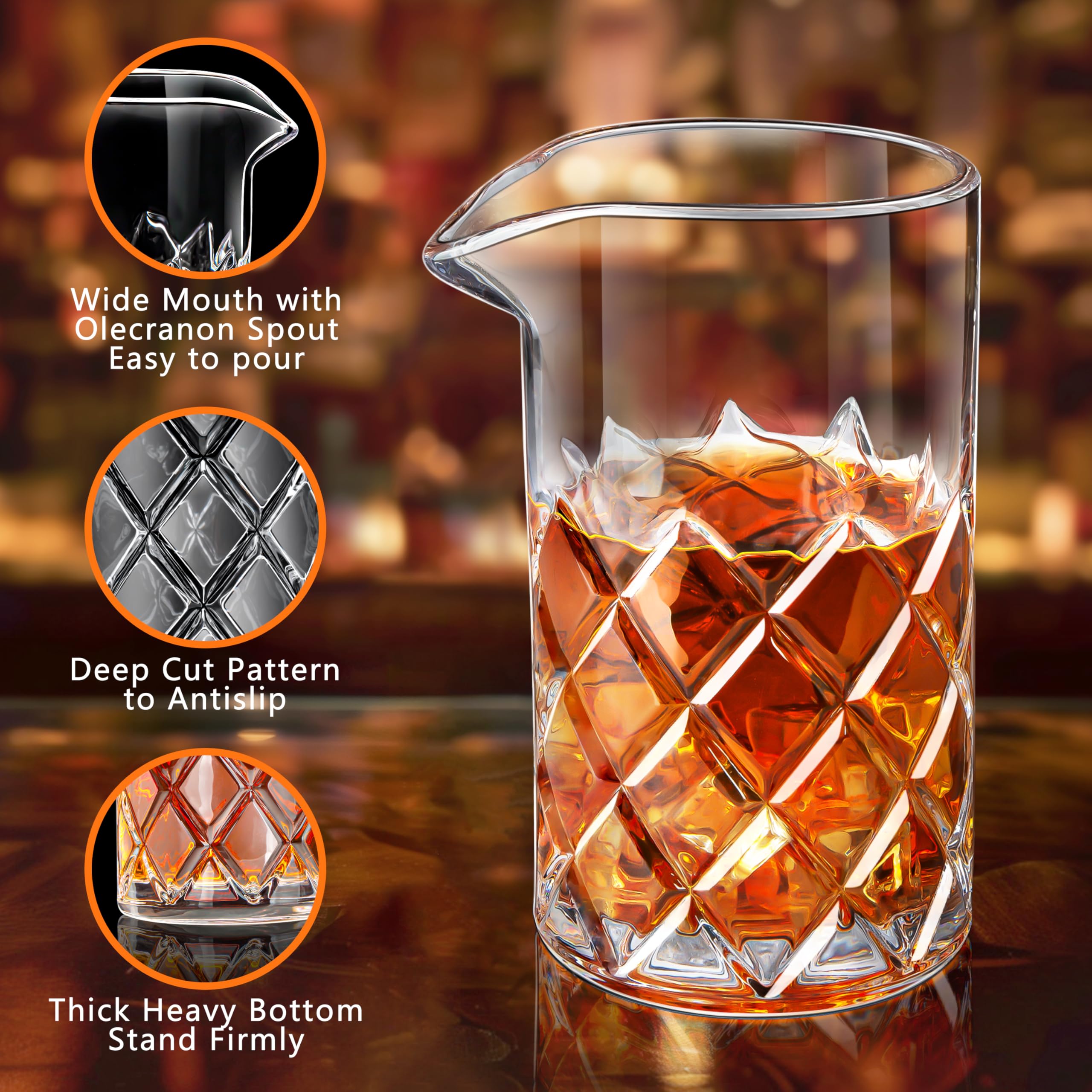 Amazon.co.jp: Lighten Life カクテルミキシンググラスセット バー