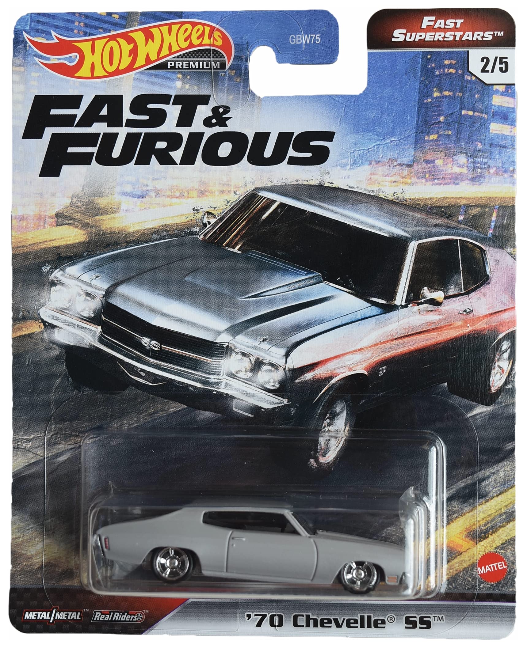 Hot Wheels '70 Chevelle SS, [Gray] Fast Superstars 2/5 : Amazon.ca