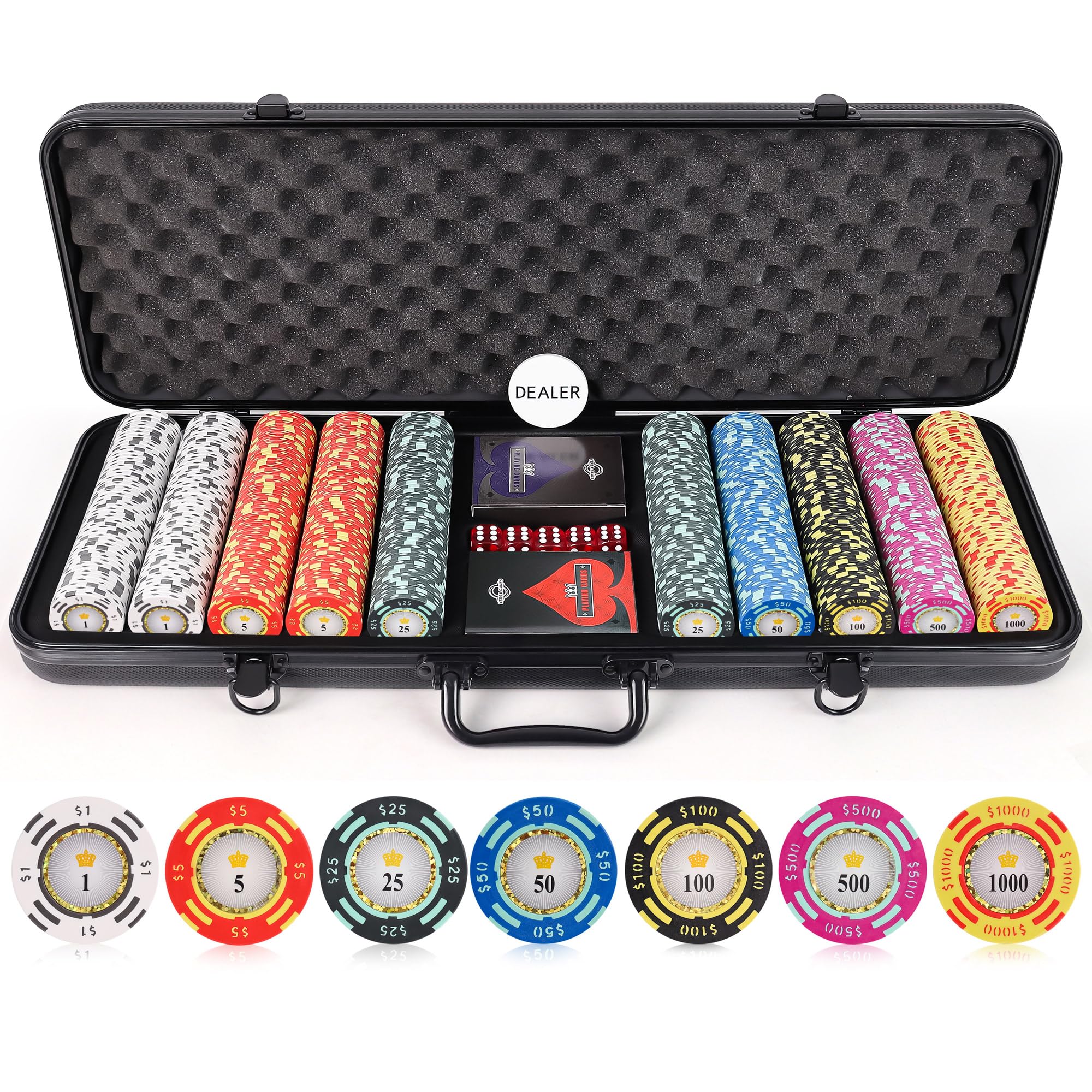 Amazon | 500ピースCrown Casino 13.5 GクレイPoker Chips | カジノ