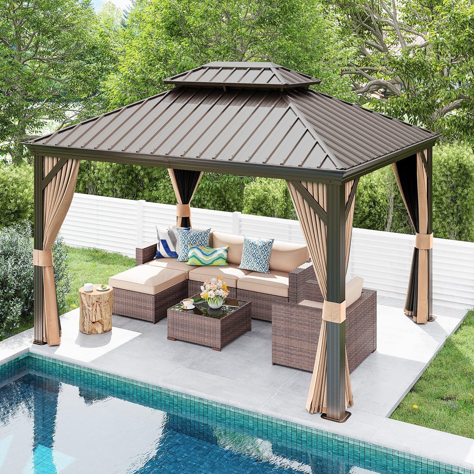 Amazon.co.jp: Patiorama 10フィート x 12フィート ハードトップガゼボ