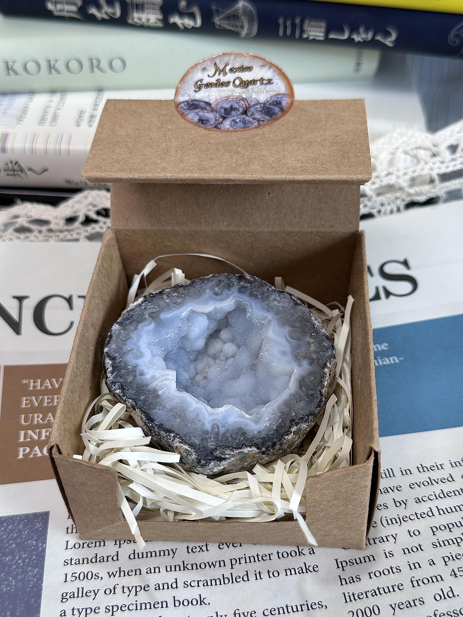 Amazon.co.jp: SUKIMIND 5～7cmメノウ ジオード 原石 天然石 アゲート