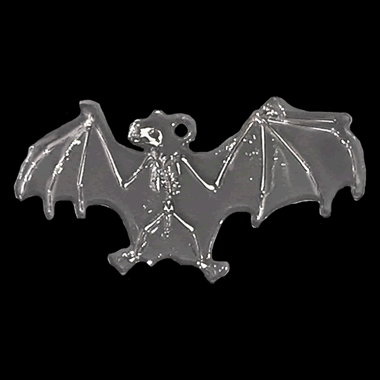 FLASHキーホルダー コウモリ｜ライトに反射で骨格が光る！｜ネット