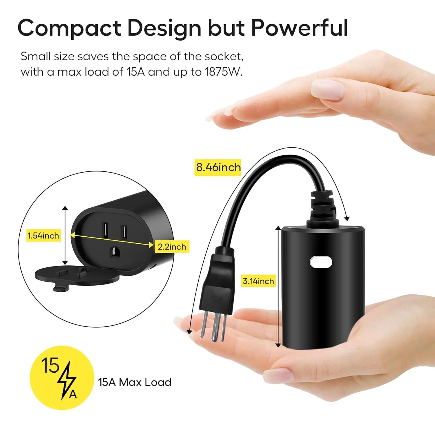 Minoston Z-Wave 800 Series Smart Plug for Outdoor and Indoor (MP22Z)