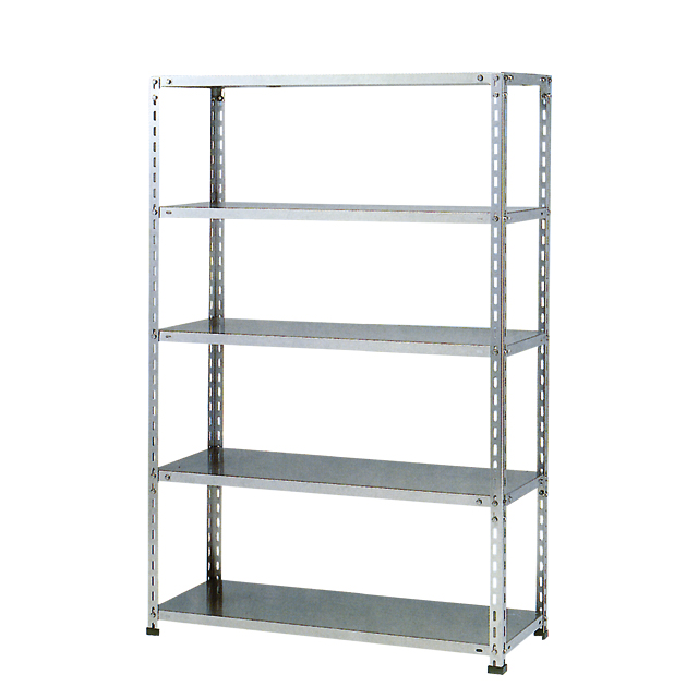 100kg/段 軽量ボルト式棚 高さ1800 x 棚板8枚（有効7段）x 横幅1200 x