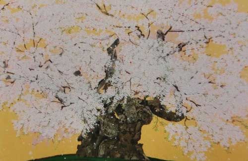 中島千波作品【山高神代桜】の買取・査定はミライカ美術にお任せください