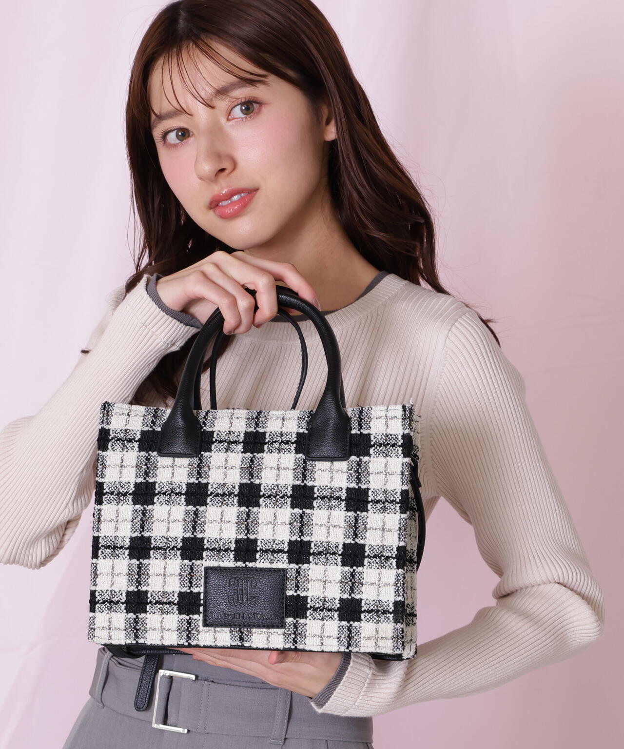ツイードチェックトートバッグ | JILL by JILL STUART（ジル バイ ジル
