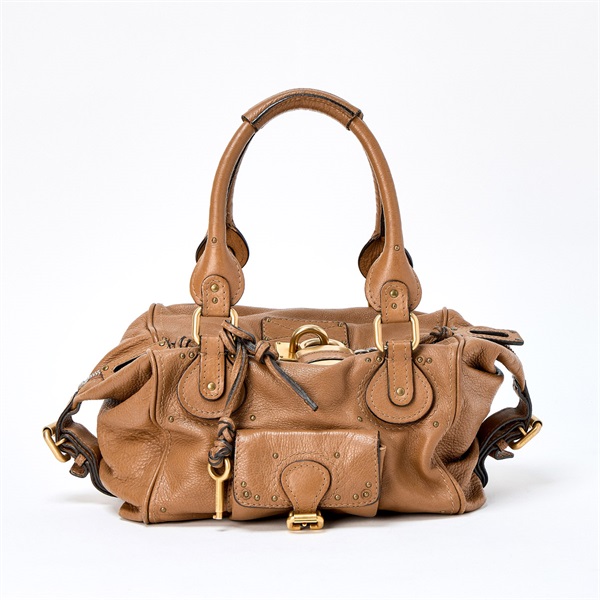 Chloe パディントン ミニ ハンドバッグ ブラウン マットゴールド