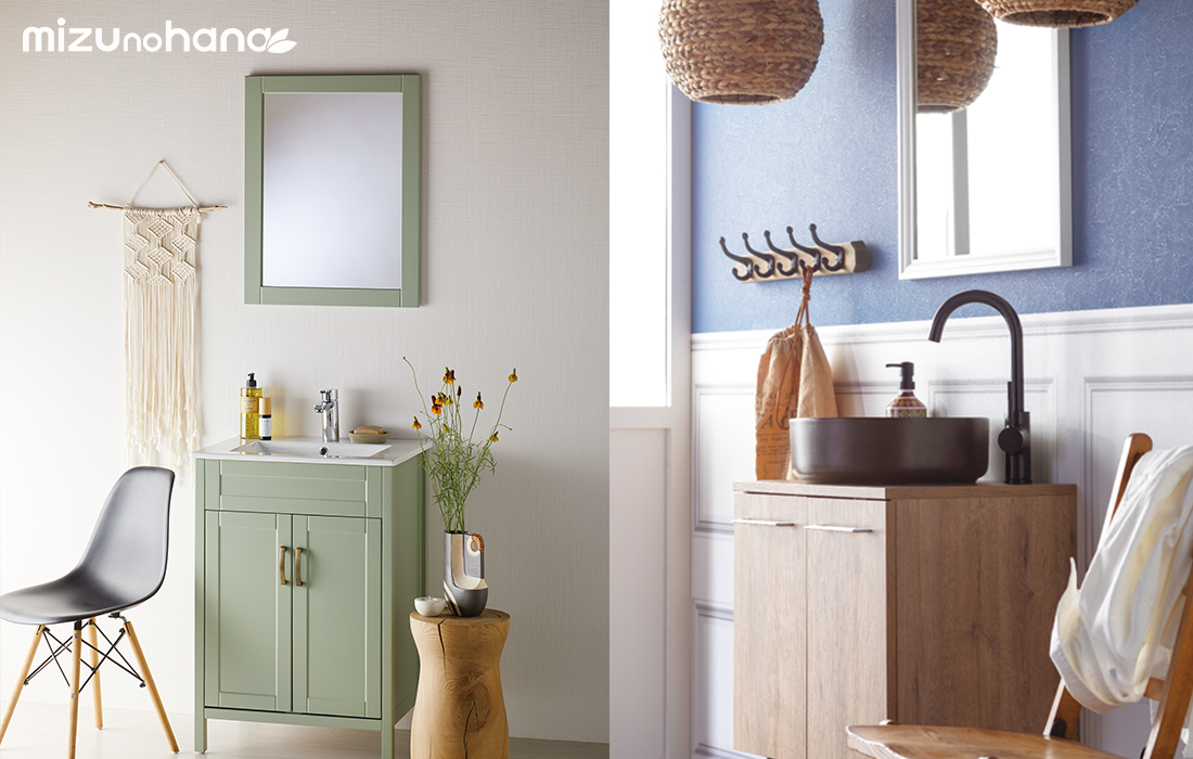 パウダールームLEDミラー LM215 お客様実例 | おしゃれな洗面ボウル