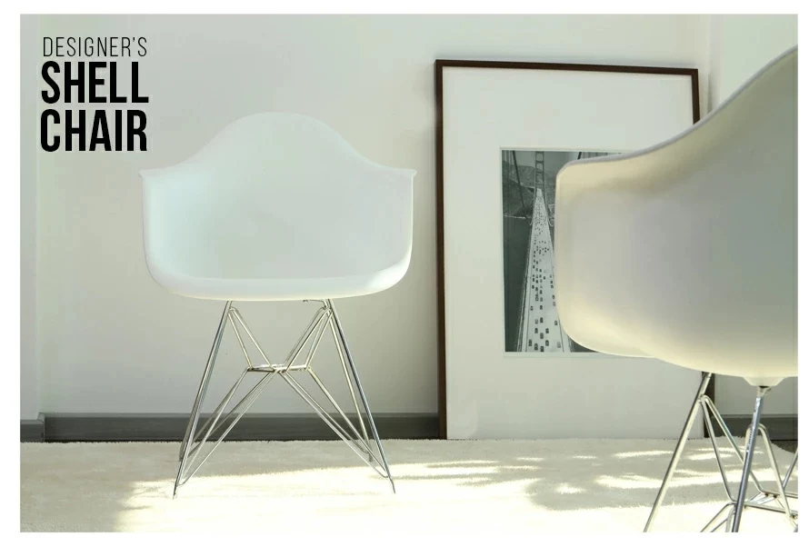 鉄脚タイプ デザイナーズアームチェア プレーンカラー｜モダンデコ公式