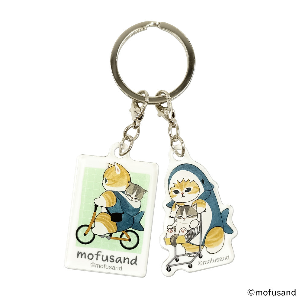mofusand 2連アクリルキーホルダー サメにゃんたちの仲良しDays(A