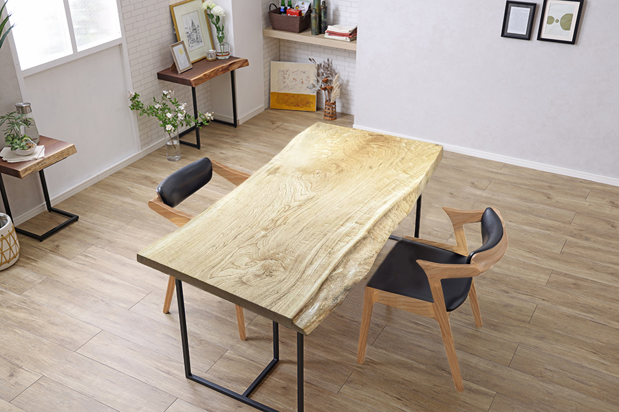 白木のダークホース？テーブルの大本命、センの魅力 | 一枚板テーブル