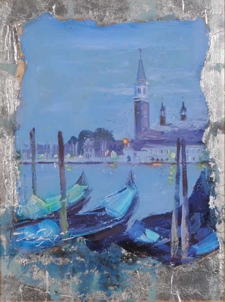 絵画のアクリル画でネイト・ジョルジオが描いたイタリアの風景画