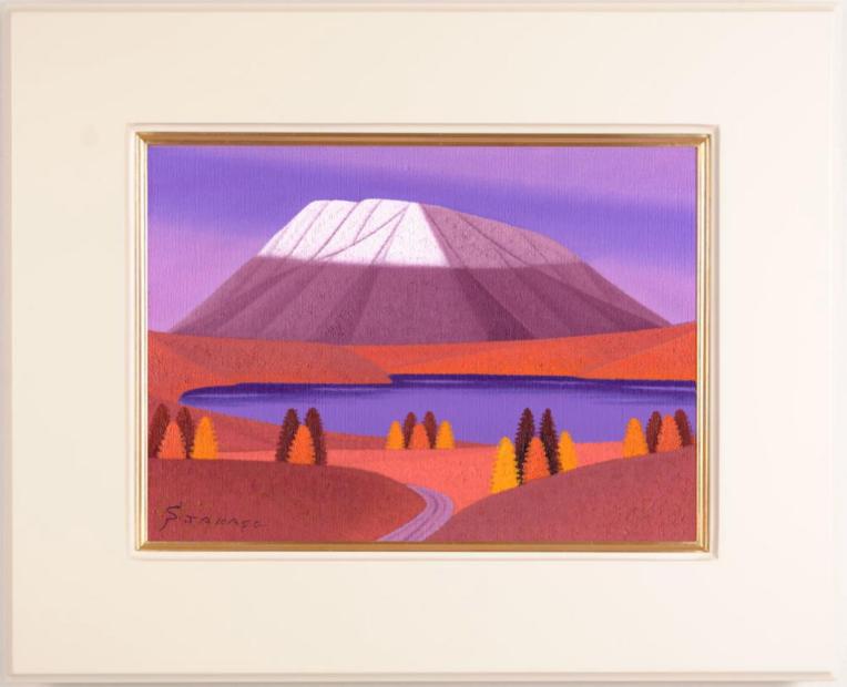 絵画の油絵で高瀬三郎が描いた長野県の山の絵「黒姫山新雪」をご購入