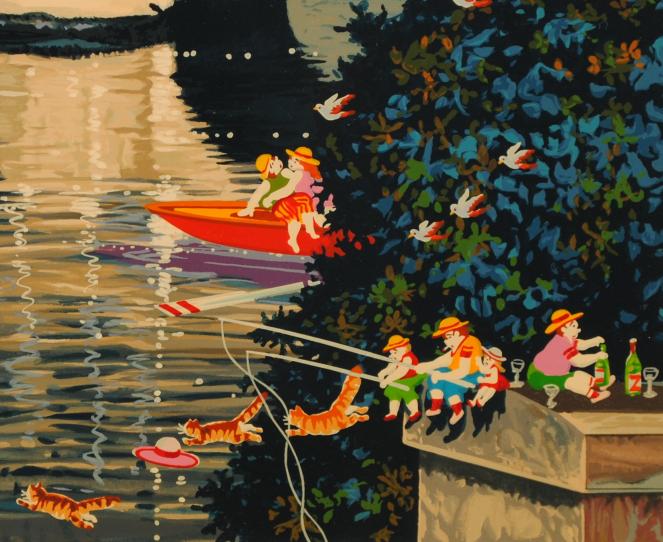 インテリアの絵画をシルクスクリーンの版画で制作したヒロ・ヤマガタの