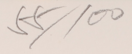 シルクスクリーンの版画で佐藤芳彰が制作した絵「ラベンダー色の町」を購入