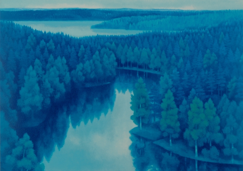 インテリアの絵画をリトグラフの版画で制作した東山魁夷のインテリアの