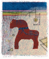 大場正男がペーパースクリーンの版画で制作した絵を通販で販売