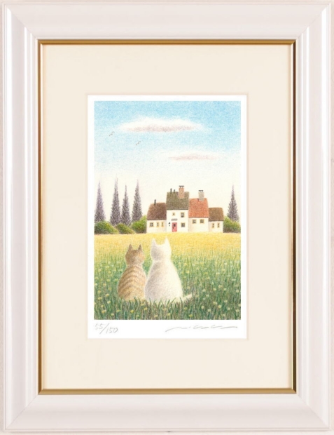 絵画・額縁・版画・渡辺 美香子・太陽がいっぱい・美術品・インテリア