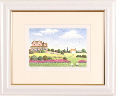 絵画・額縁・版画・渡辺 美香子・太陽がいっぱい・美術品・インテリア