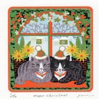 吉村明子がシルクスクリーンの版画で制作した絵を通販で販売