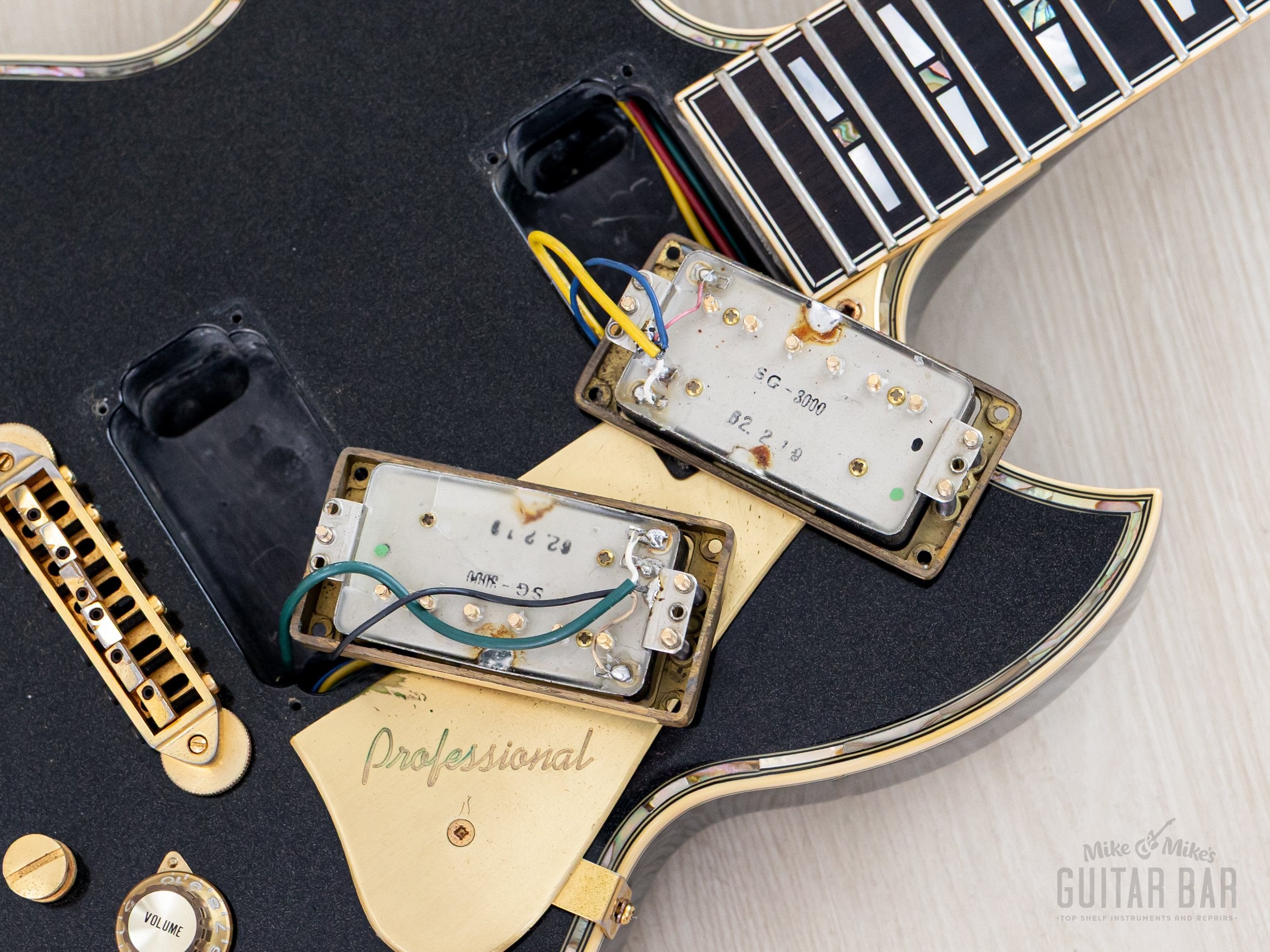 1987 Yamaha SG3000 Custom Metallic Black Vintage Neck Through Guitar w