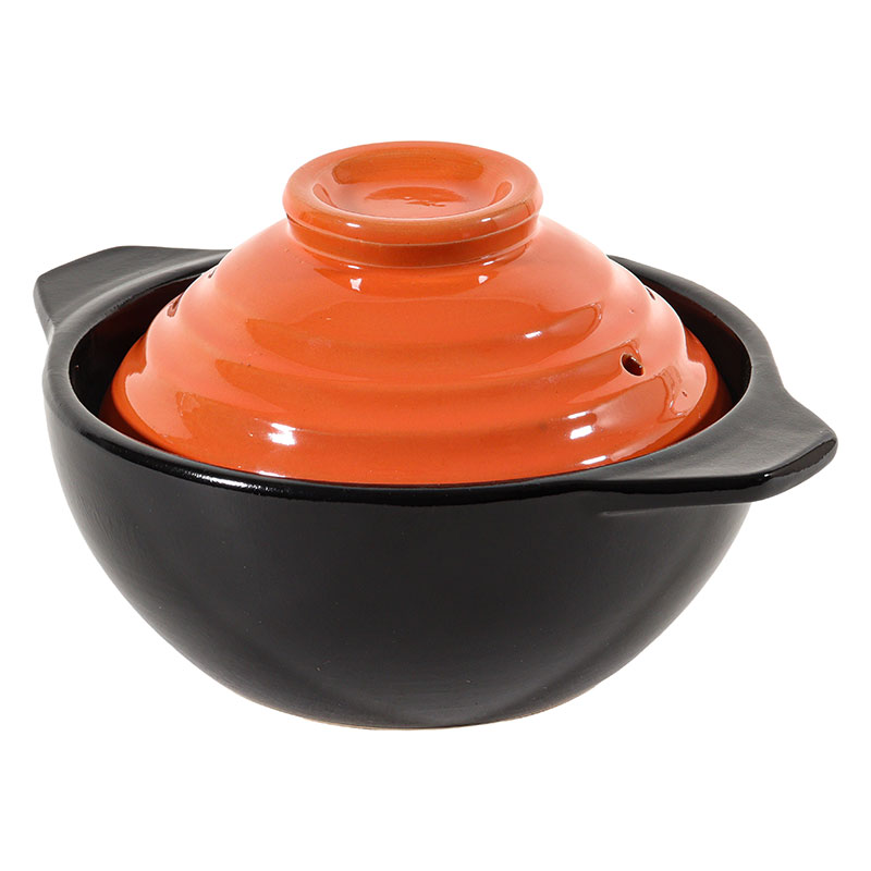 ふきこぼれにくい 1人用土鍋 オレンジ ｜ ミスターマックスオンライン