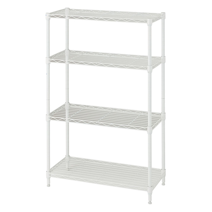カラーシェルフ4段 ホワイト 約幅64.5×奥行29.5×高100.5cm ｜ ミスター