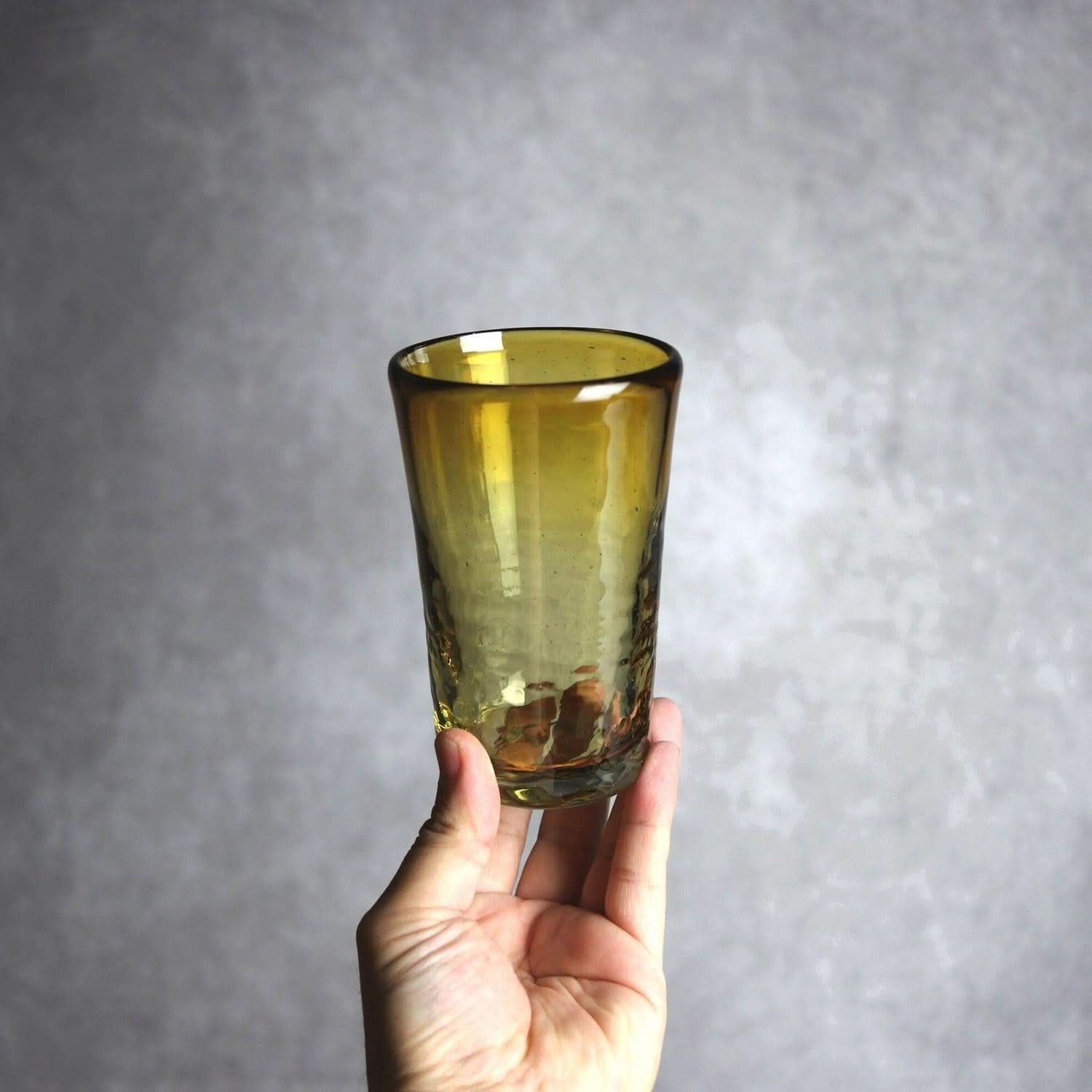 ノーマルグラス 大 ブラウン 琉球ガラス ガラス工房清天｜ガラス工房