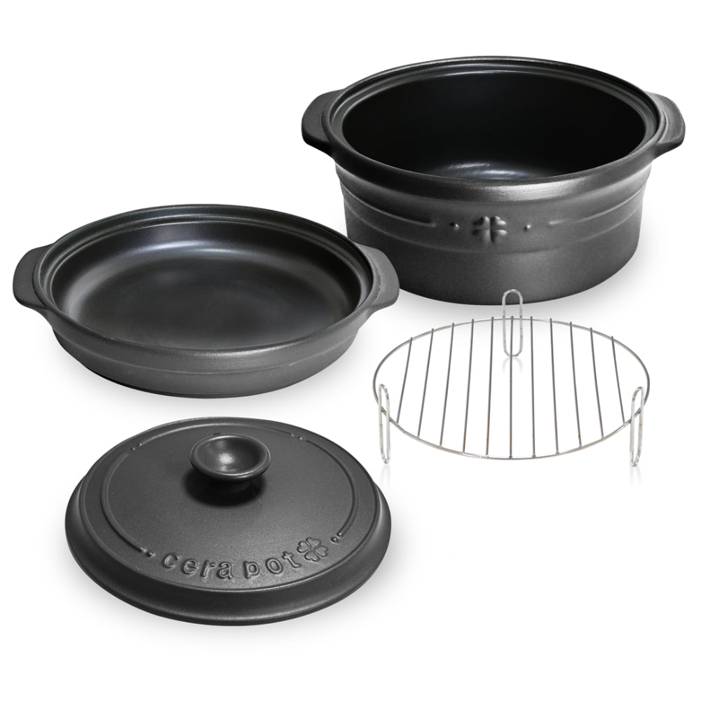 M1498 【未使用】セラポット モスグリーン 26cm 5点セット CERAPOT