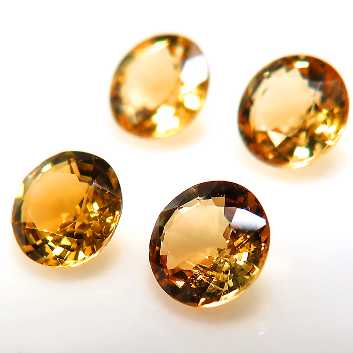 オレンジトルマリン（非加熱 モザンビーク産）ラウンド【4.5mm