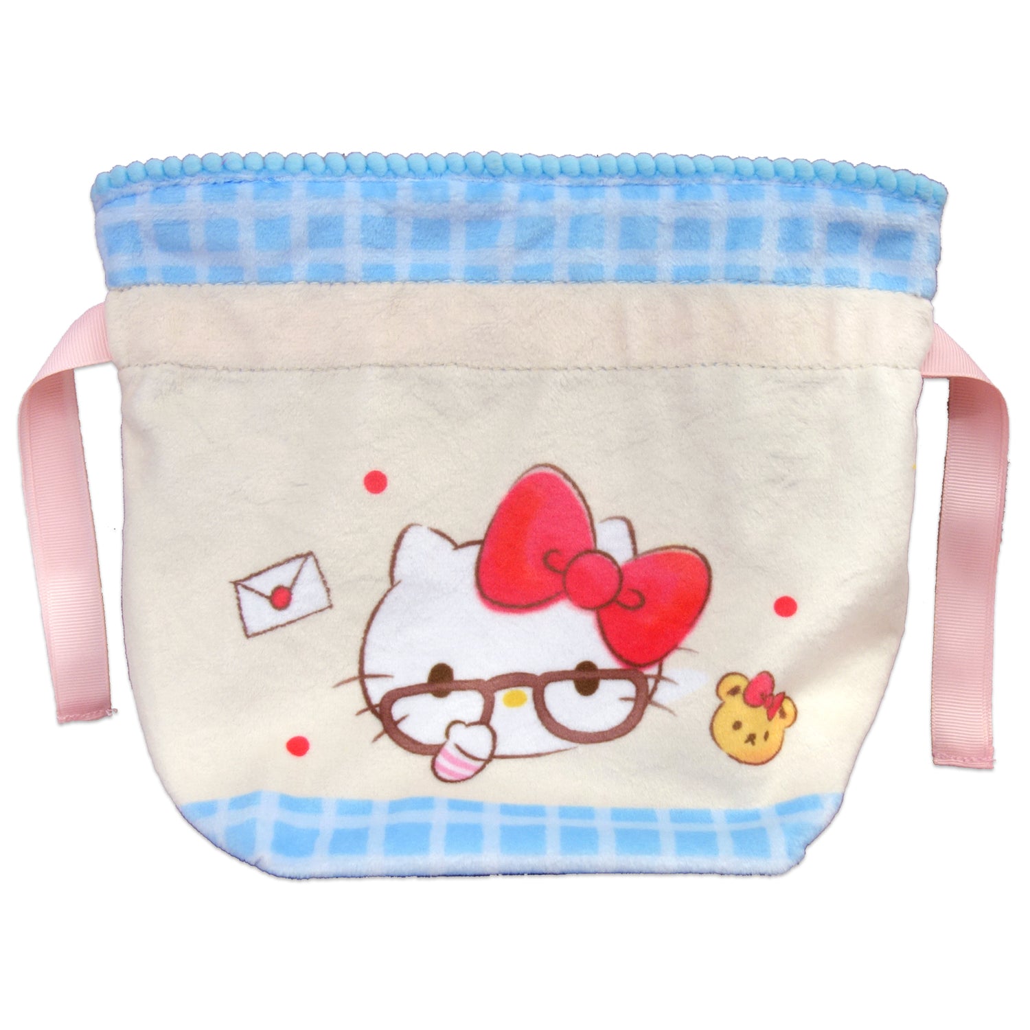 ハローキティ50周年 ふわふわ巾着 ポーチ【全2種】 – nipopo