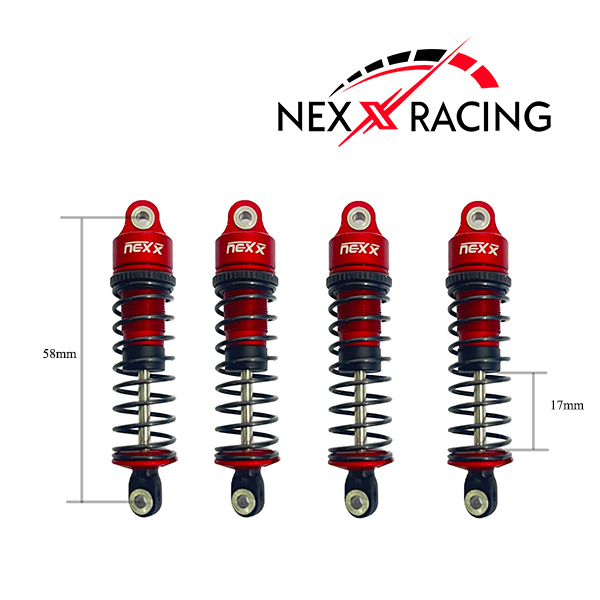 NX-420 Nexx Racing 58mm Oil Shocks (4pcs) for Arrma 1:18 GRANITE
