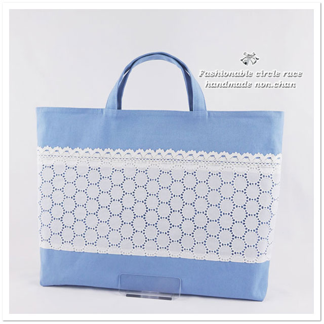 レッスンバッグ 大きめ 【 レース・刺繍 入園入学グッズ 幼稚園 保育園